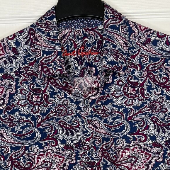 Robert Graham Purple Paisley Long Sleeve Button Down Shirt Size Large - Picture 2 of 7